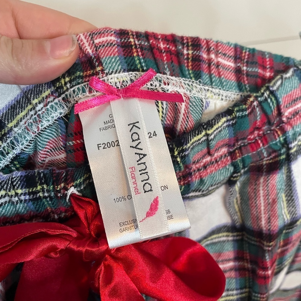 White Plaid Classic Christmas Flannel - Picture 3 of 10